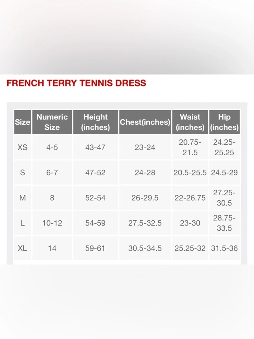 NWT-Girls XL  french-terry-tennis-dress-cream- white